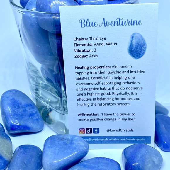 Blue Aventurine Tumbled crystal 💎 - Picture 3 of 3